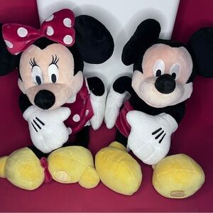 Set of 2 Disney Store Exclusive 18”Mickey&Minnie Mouse Clubhouse Stuffed Toys
